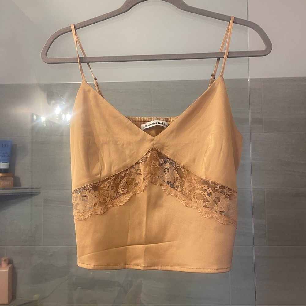 Silk Abercrombie lace tank with adjustable straps